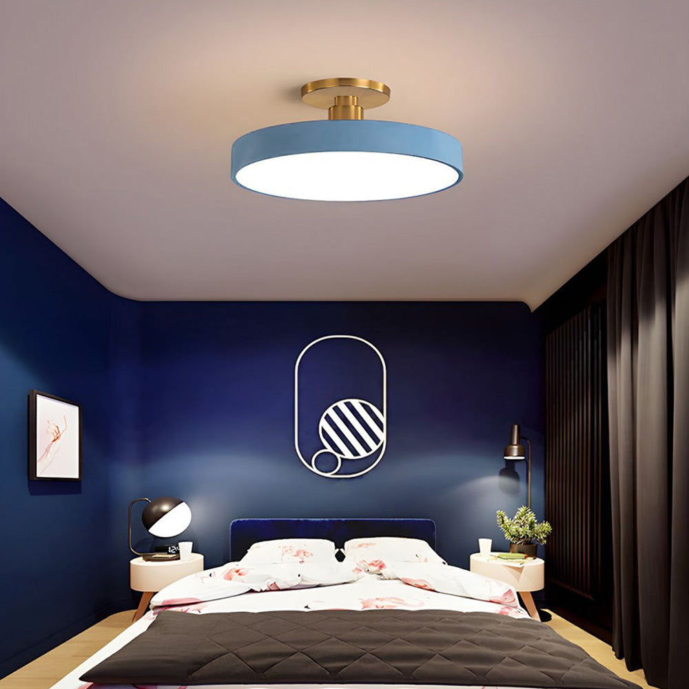 LED Ceiling Light | Modern Black Metal Flush Mount, Energy-Efficient & Ideal for Living Room, Bedroom or Hallway