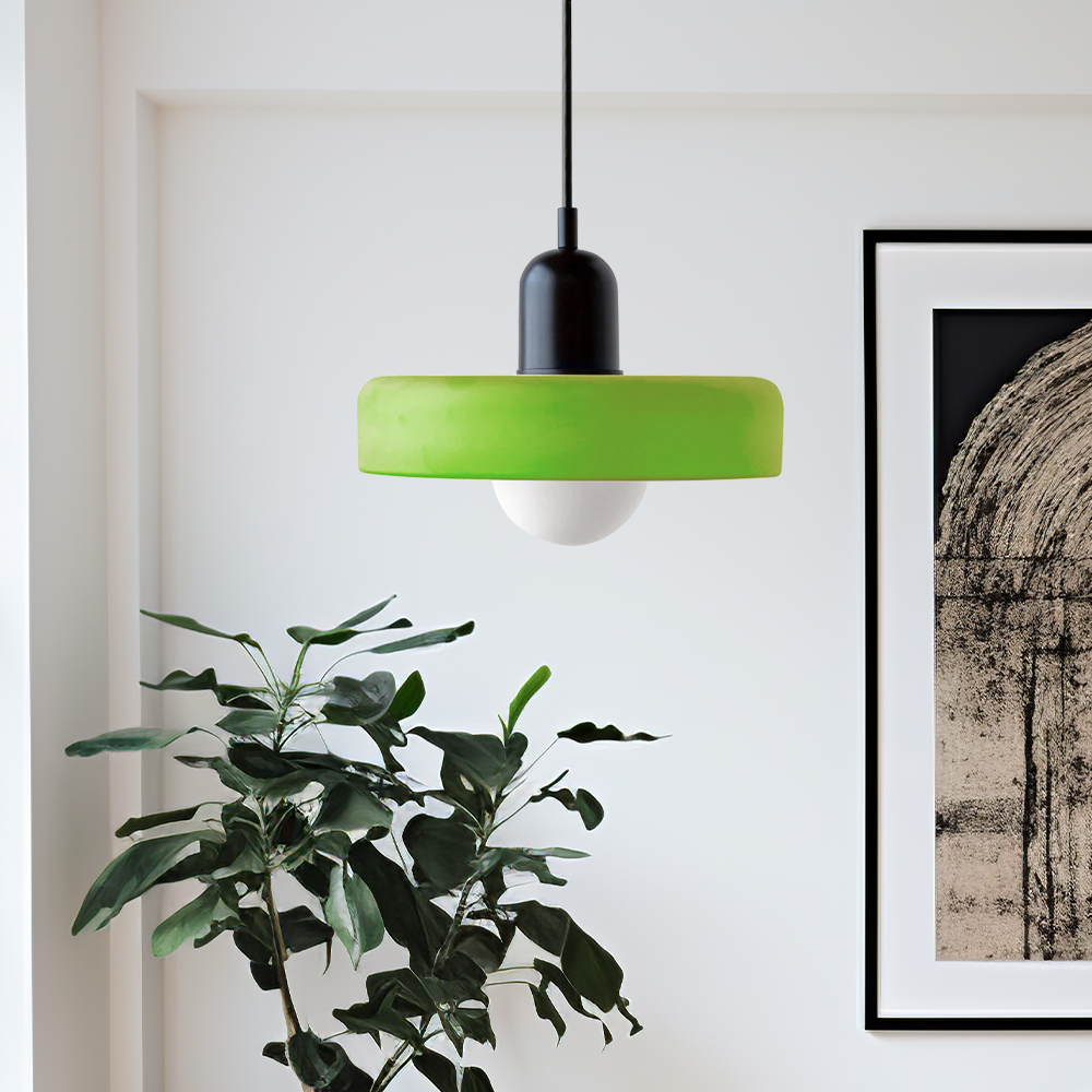 Colored Glass Bauhaus Pendant Light Fixture for Modern Home Decor & Dining Spaces