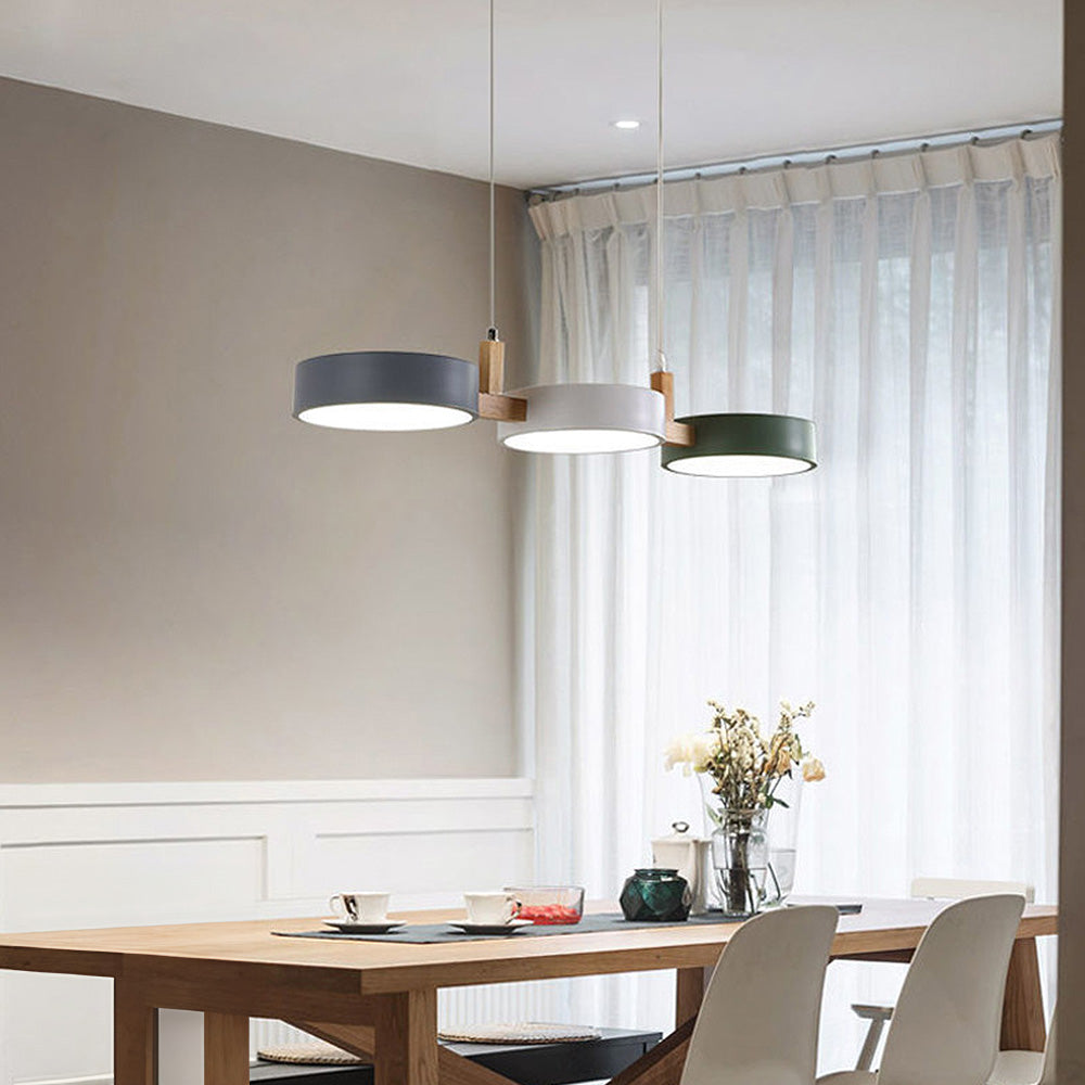 Metal Multi Light Nordic Flush Ceiling Light | Durable Iron & Wood Design for Kitchen and Dining Room