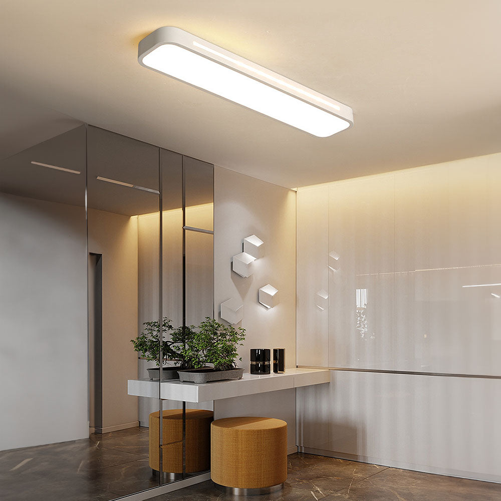 LED Ceiling Light Fixture - Nordic Minimalist Design - Long Linear Light for Modern Home & Office Spaces