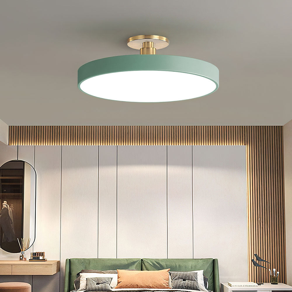 LED Ceiling Light | Modern Black Metal Flush Mount, Energy-Efficient & Ideal for Living Room, Bedroom or Hallway