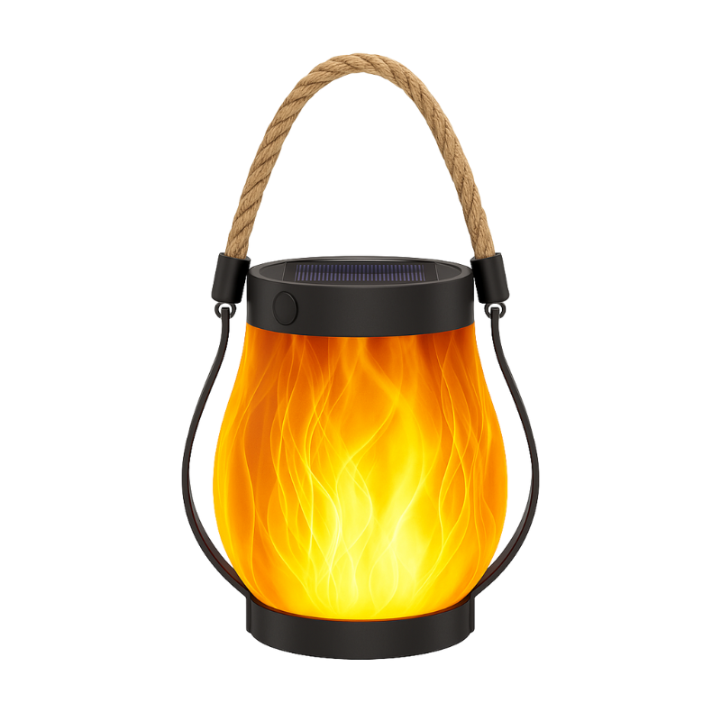 Solar-Powered Outdoor Lantern | Realistic Flame Effect, All-Weather Proof & Ideal for Cozy Evenings on the Patio or Balcony