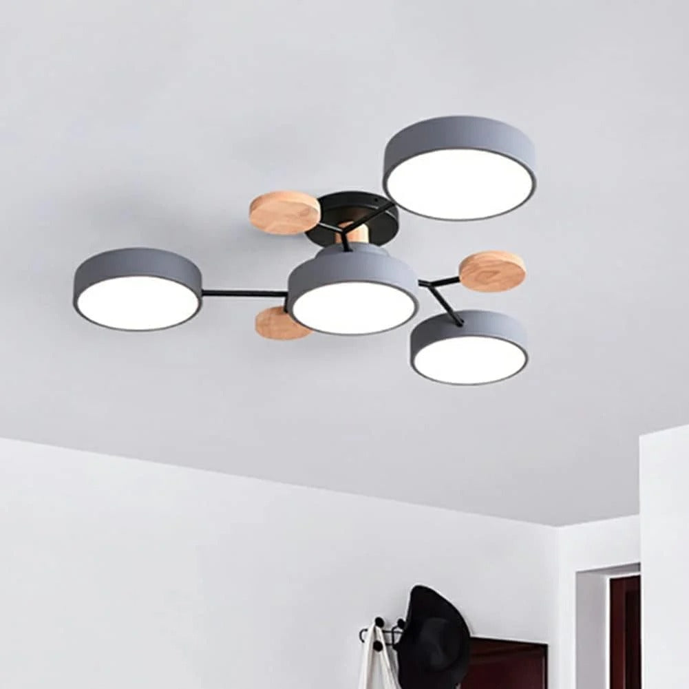 Contemporary Round Iron LED Chandelier | Energy-Efficient. Stylish Lighting for Living Rooms. Dining Areas & Entryways