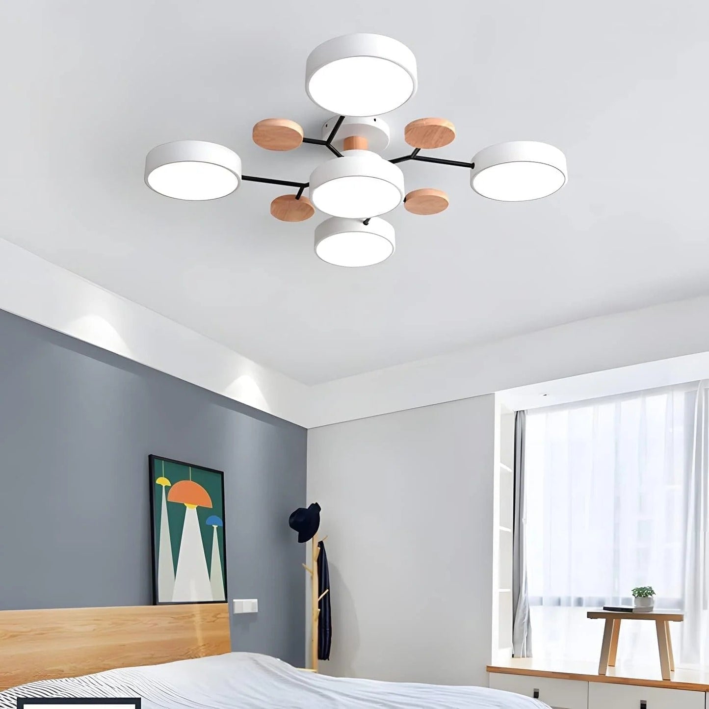 Contemporary Round Iron LED Chandelier | Energy-Efficient. Stylish Lighting for Living Rooms. Dining Areas & Entryways