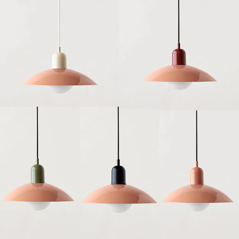 LED Bauhaus Pendant Light Fixture - Colorful Macaron Design for Kitchen, Dining Room & Modern Interiors
