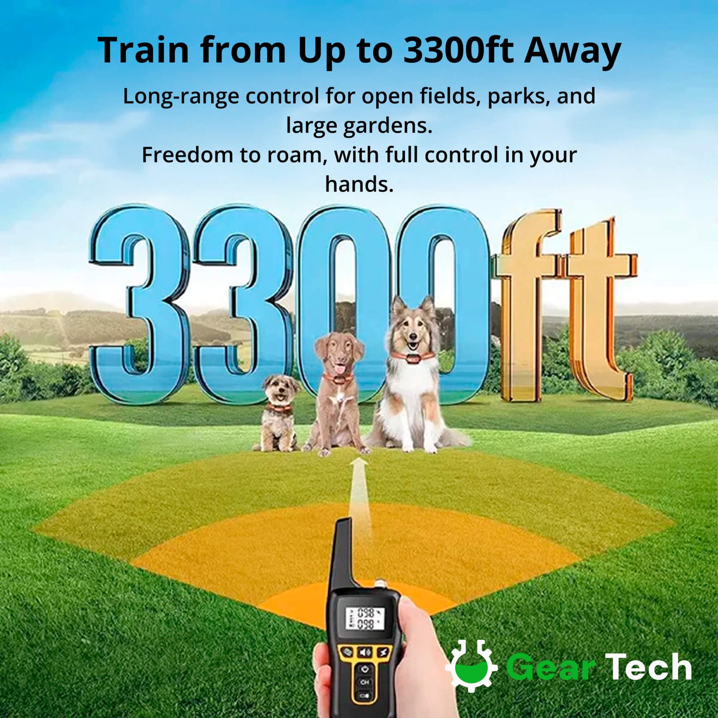 1000m Waterproof Dog Training Collar | Rechargeable, Remote Control & Adjustable for Small, Medium, and Large Dogs