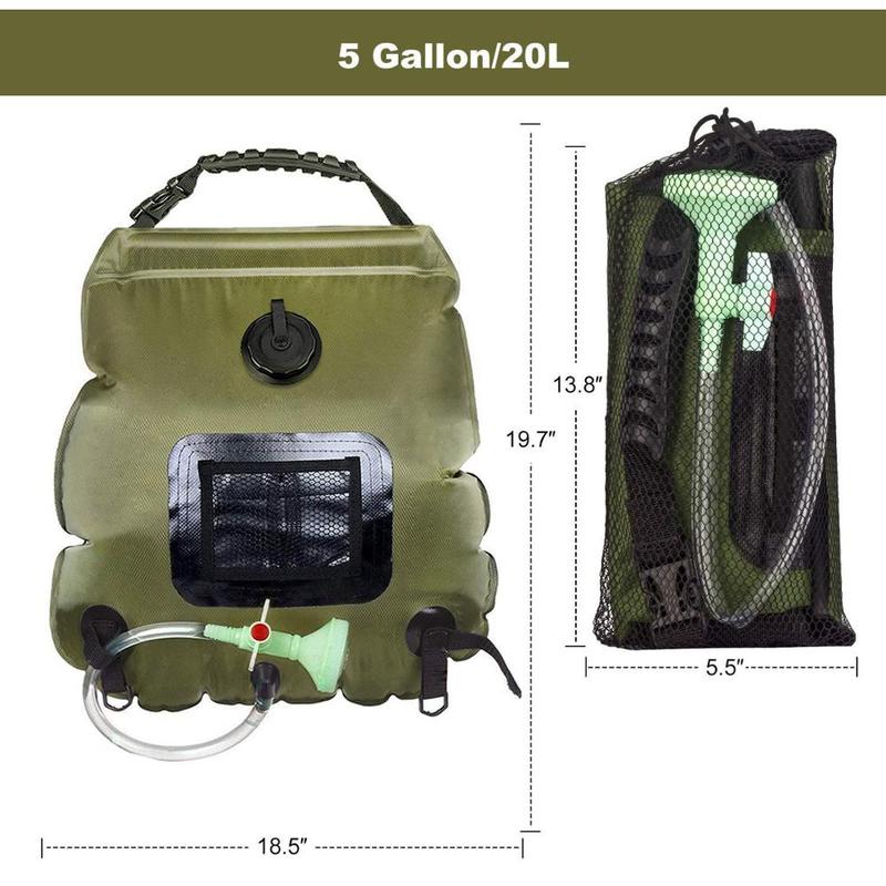 Portable Solar Shower Bag for Camping Van and Tents