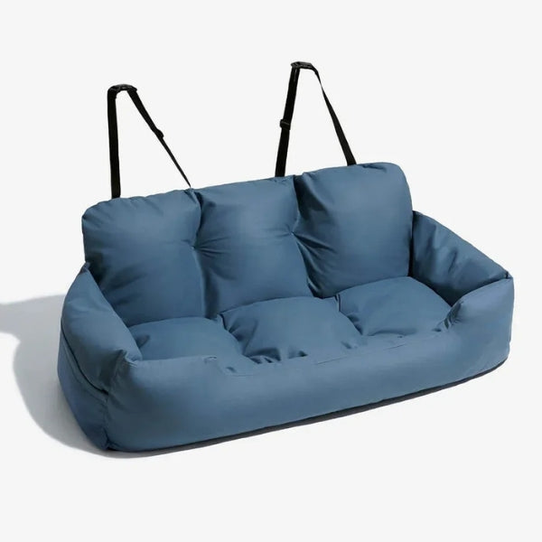 Travel Dog Car Bed with Safety Bolster | Large and Medium Sizes | Comfortable Travel Solution for Dogs