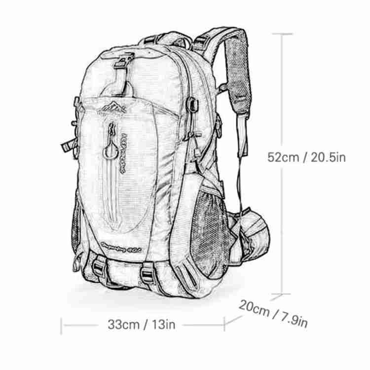 40L Waterproof Hiking Backpack with Multiple Compartments for Outdoor Adventures and Travel