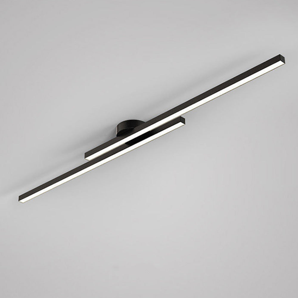 Modern Aluminium Semi Flush Mount LED Ceiling Light | Minimalist Design for Living Room. Bedroom & Hallway