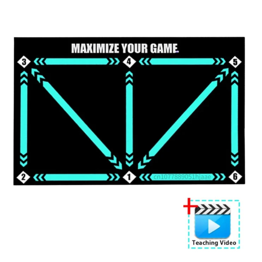 Football Pro Training Mat | Anti-Slip, 2x2m Space & Video Program for Skill Enhancement and Home Training