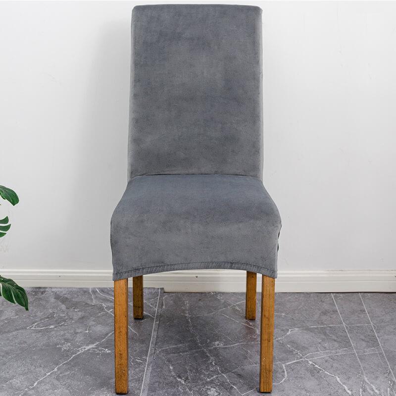 Stretch Velvet XL Size Dining Chair Covers x4 | Soft. Stretchable & Non-Slip for Home Dining Room Decoration