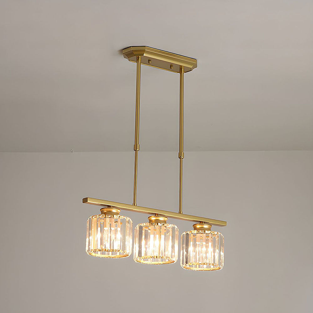 Modern Art Deco Glass Kitchen Island Lamps | Adjustable Height. 3-4 Lights & Ideal for Dining Room and Kitchen Lighting