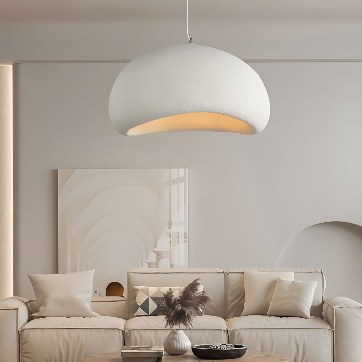 LED Pendant Lamp - Nordic Wabi Sabi Design - Adjustable Lighting Fixture for Home Decor & Modern Interiors