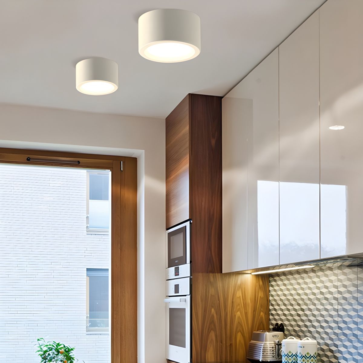 LED Flush Mount Ceiling Light - Nordic Style Fixture for Indoor Spaces & Modern Home Decor