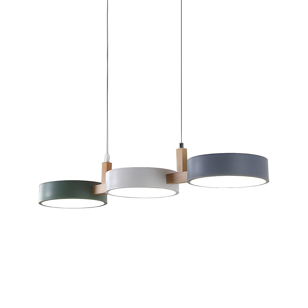 Metal Multi Light Nordic Flush Ceiling Light | Durable Iron & Wood Design for Kitchen and Dining Room