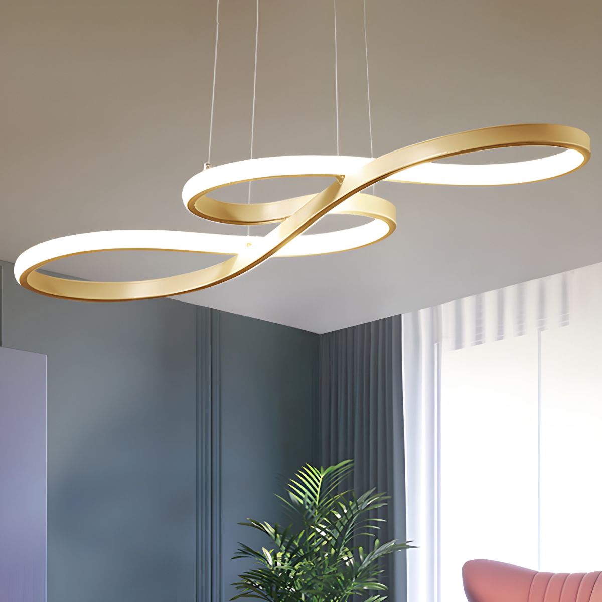 Modern Pendant Chandelier Aluminum Lustre Nordic Ceiling Lighting