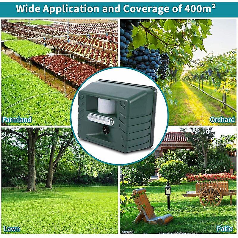 Outdoor Ultrasonic Bird Repeller | Effective, Humane Woodpecker Deterrent for Gardens, Patios & Farms