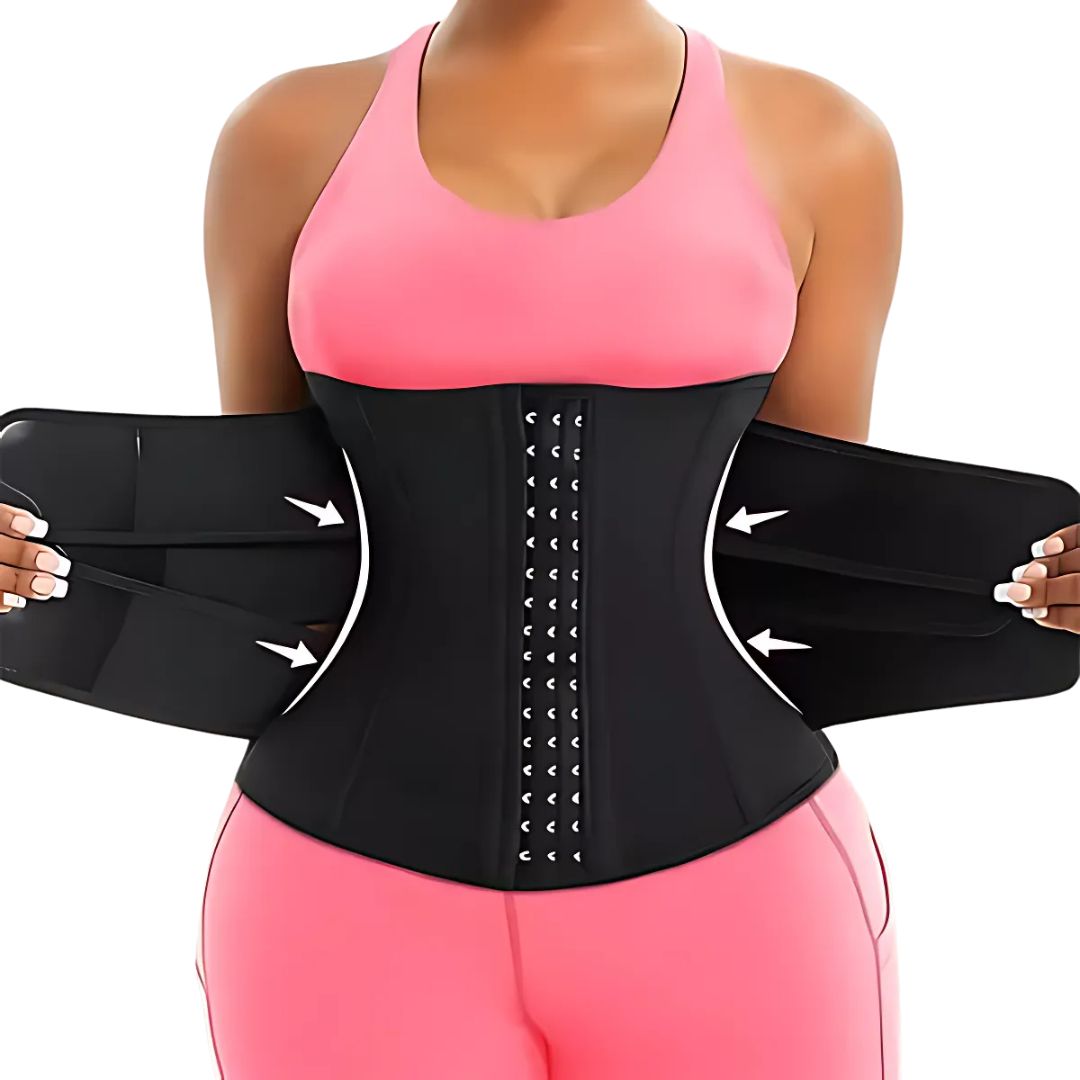 Mens Waist Trainer for Gym & Weight Loss | Triple Compression Fat Burning Sweat Belt | Back Support & Core Trimmer