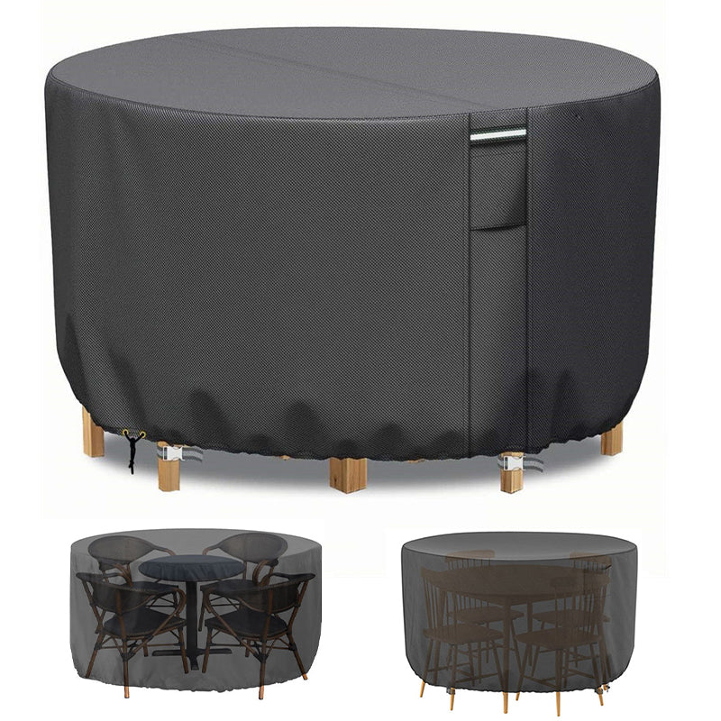 Round Waterproof Garden Furniture Cover | Heavy-Duty, UV-Resistant & Adjustable for Outdoor Tables and Chairs