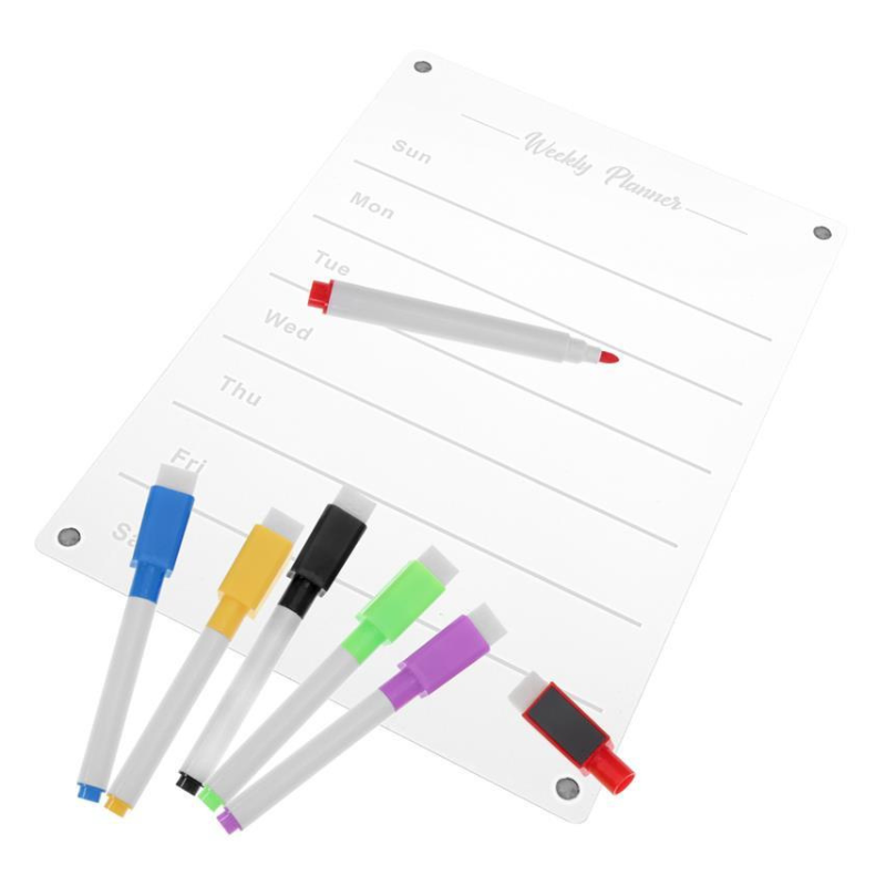 Weekly Planner Magnetic Fridge Organizer | Vibrant Markers, Easy Wipe Clean & Ideal for Home Kitchen Management