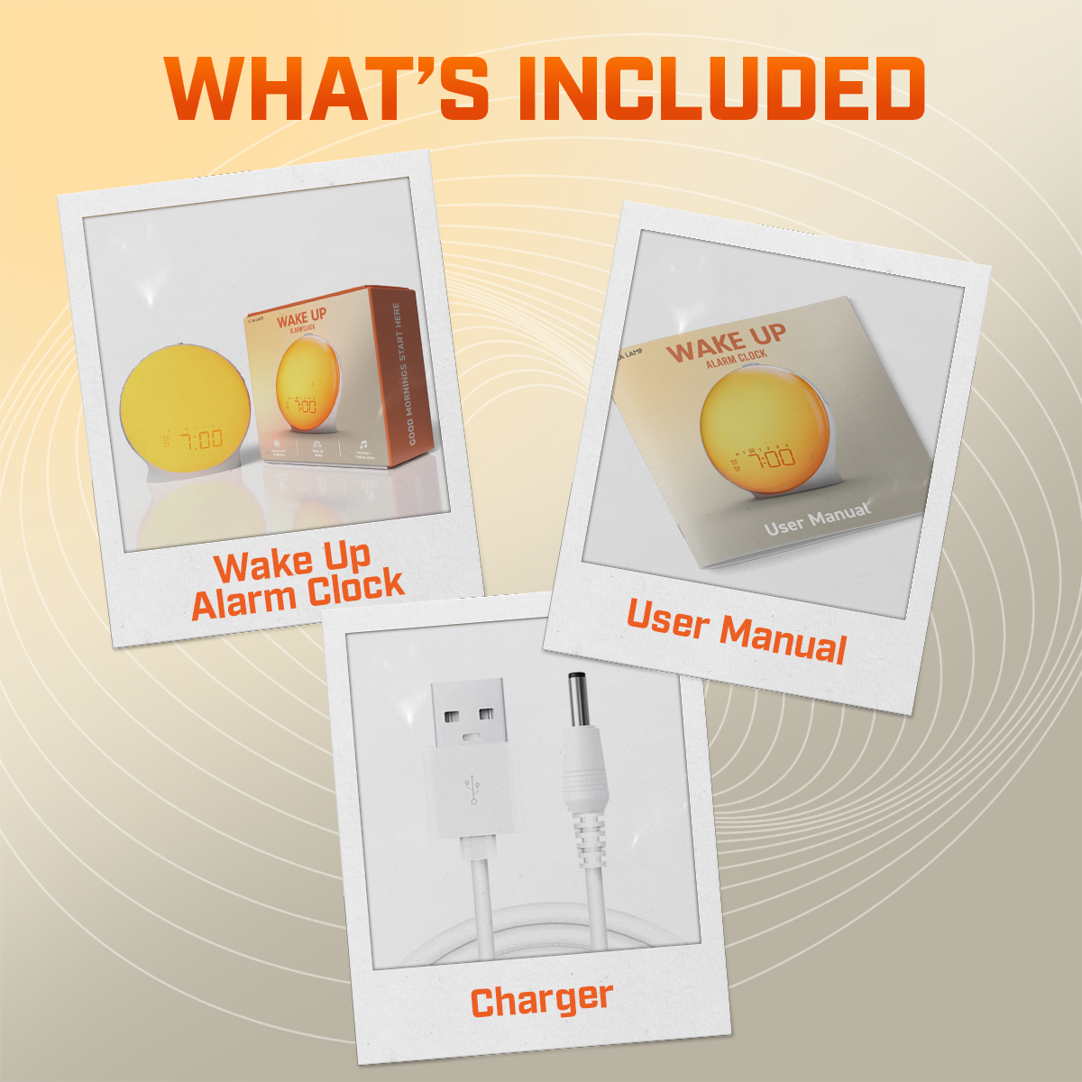 Wake-Up Sun Lamp Alarm Clock | Gradual Sunrise Glow & Customizable Sounds for Gentle Mornings