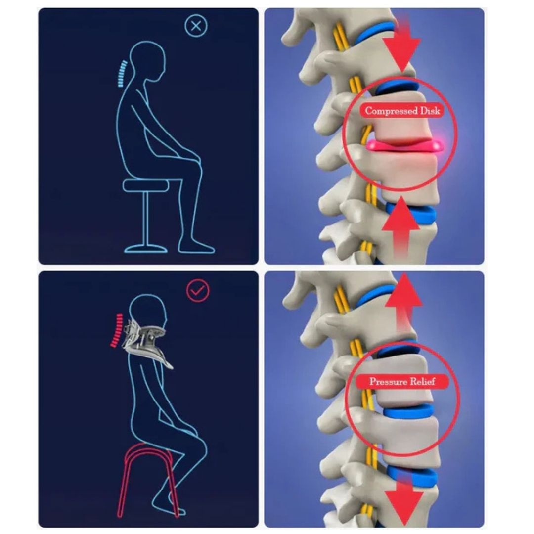 Neck Stretcher for Pain Relief - Adjustable Cervical Traction Device Ideal for Neck Tension and Discomfort