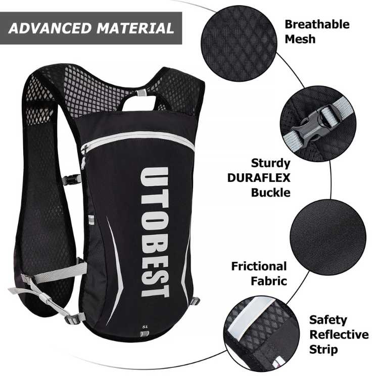 Hydration Running Vest for Trail Running - Lightweight, Adjustable, and Comfortable Backpack for Outdoor Sports and Long Distance Races