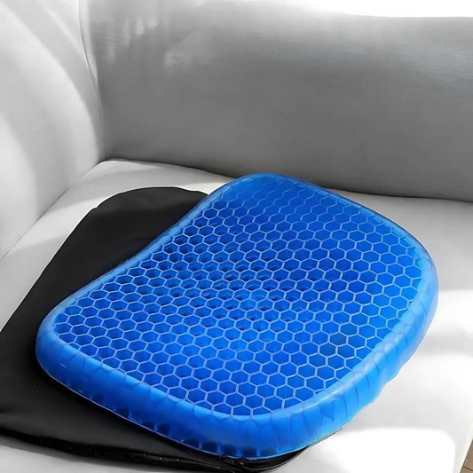Orthopedic Gel Seat Cushion | Pressure Relief, Tailbone Support & Lower Back Comfort for Office Chair, Car & Wheelchair Use