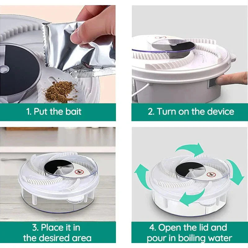 USB Silent Fly Trap | Eco-Friendly, Non-Toxic & Effective for Home and Outdoor Use