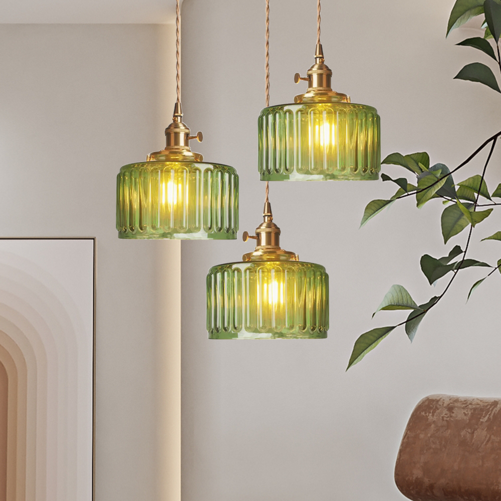 Vintage Crystal Pendant Light Fixture for Dining Room & Living Room Decor