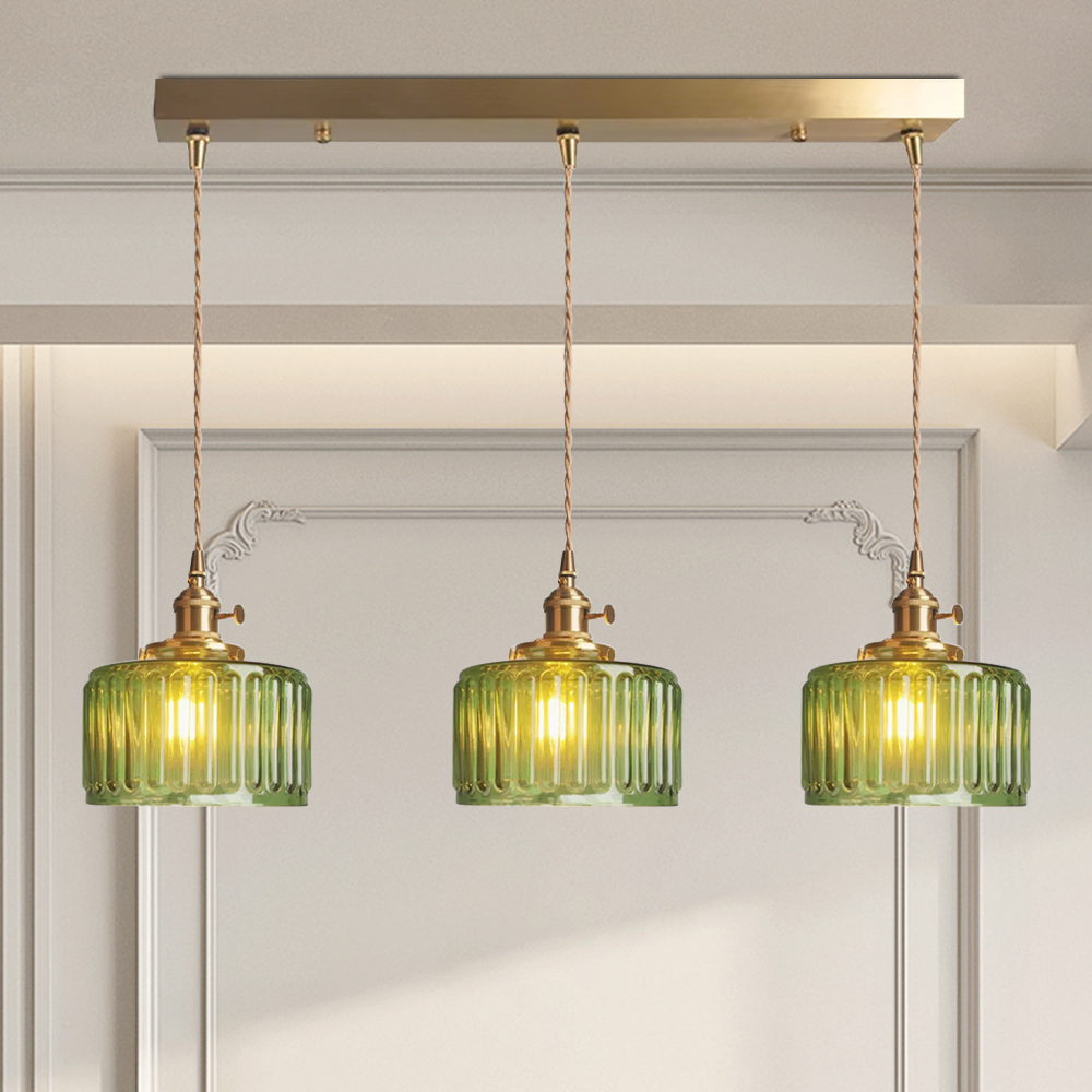 Vintage Crystal Pendant Light Fixture for Dining Room & Living Room Decor