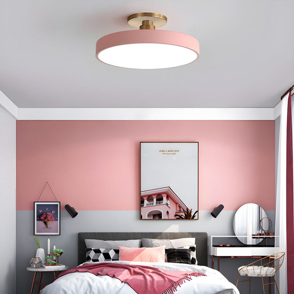 LED Ceiling Light | Modern Black Metal Flush Mount, Energy-Efficient & Ideal for Living Room, Bedroom or Hallway