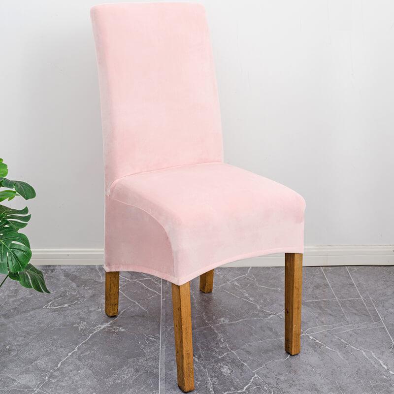 Stretch Velvet XL Size Dining Chair Covers x4 | Soft. Stretchable & Non-Slip for Home Dining Room Decoration