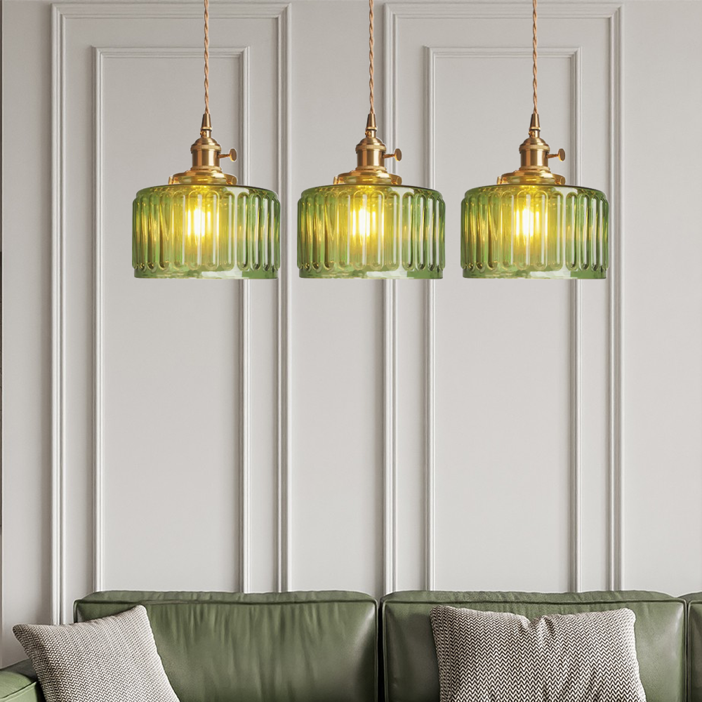 Vintage Crystal Pendant Light Fixture for Dining Room & Living Room Decor
