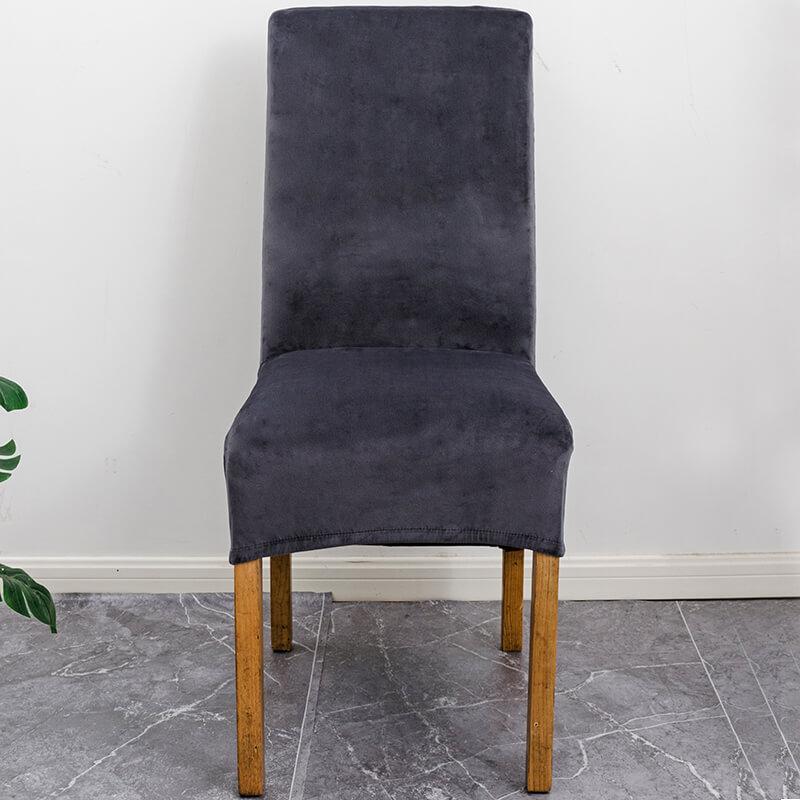 Stretch Velvet XL Size Dining Chair Covers x4 | Soft. Stretchable & Non-Slip for Home Dining Room Decoration