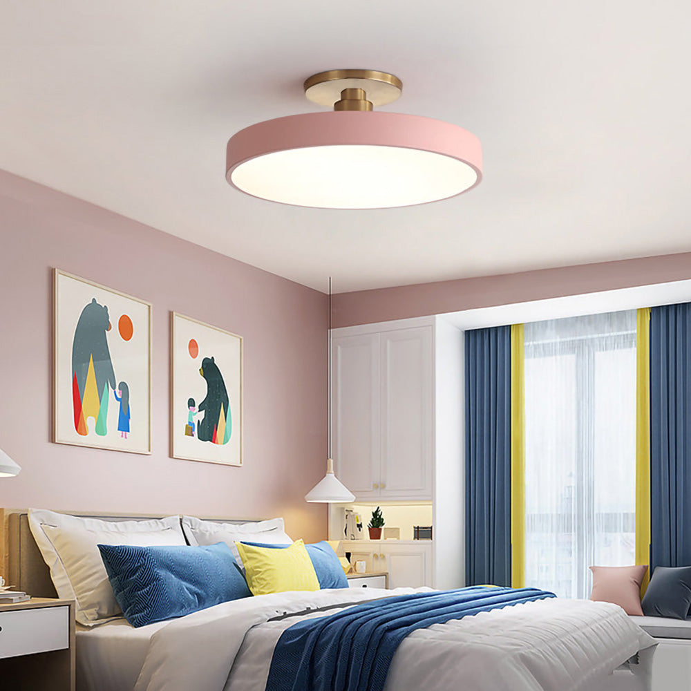 LED Ceiling Light | Modern Black Metal Flush Mount, Energy-Efficient & Ideal for Living Room, Bedroom or Hallway