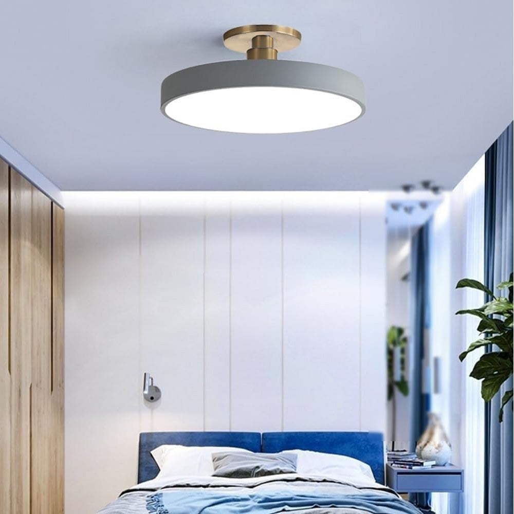 LED Ceiling Light | Modern Black Metal Flush Mount, Energy-Efficient & Ideal for Living Room, Bedroom or Hallway