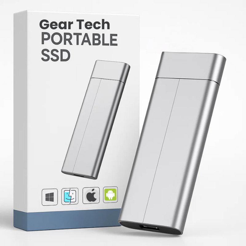 Portable SSD External Hard Drive 4TB 8TB 16TB – High Speed USB 3.1 Type-C Storage for Laptop, MacBook, Desktop & Windows PC