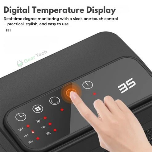 Portable Electric PTC Fan Heater | Fast Heating, Remote Control & Adjustable Temperature for Bathroom and Living Room Use