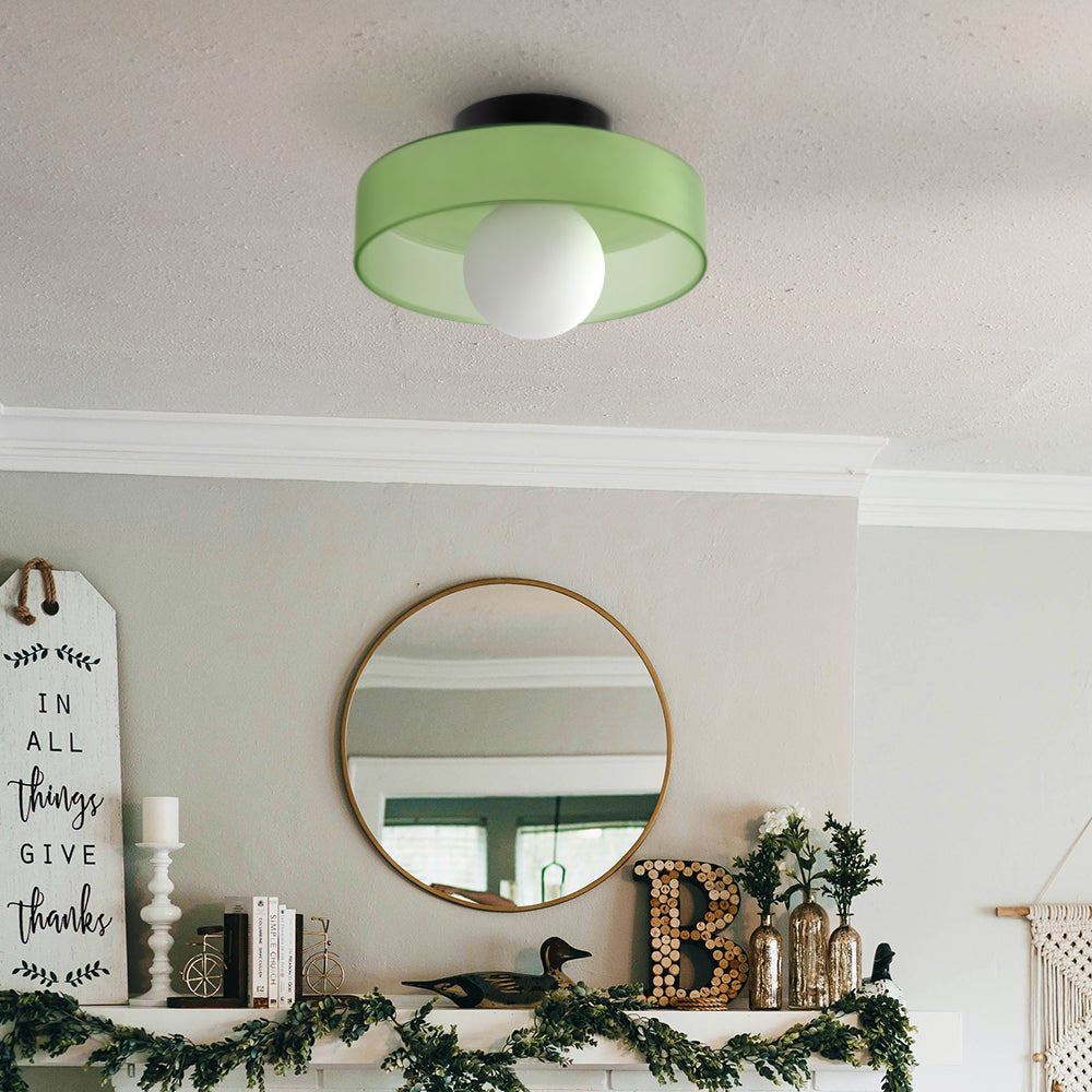 Modern Round LED Ceiling Light Fixture - Energy-Efficient Lighting for Living Room & Kitchen Spaces