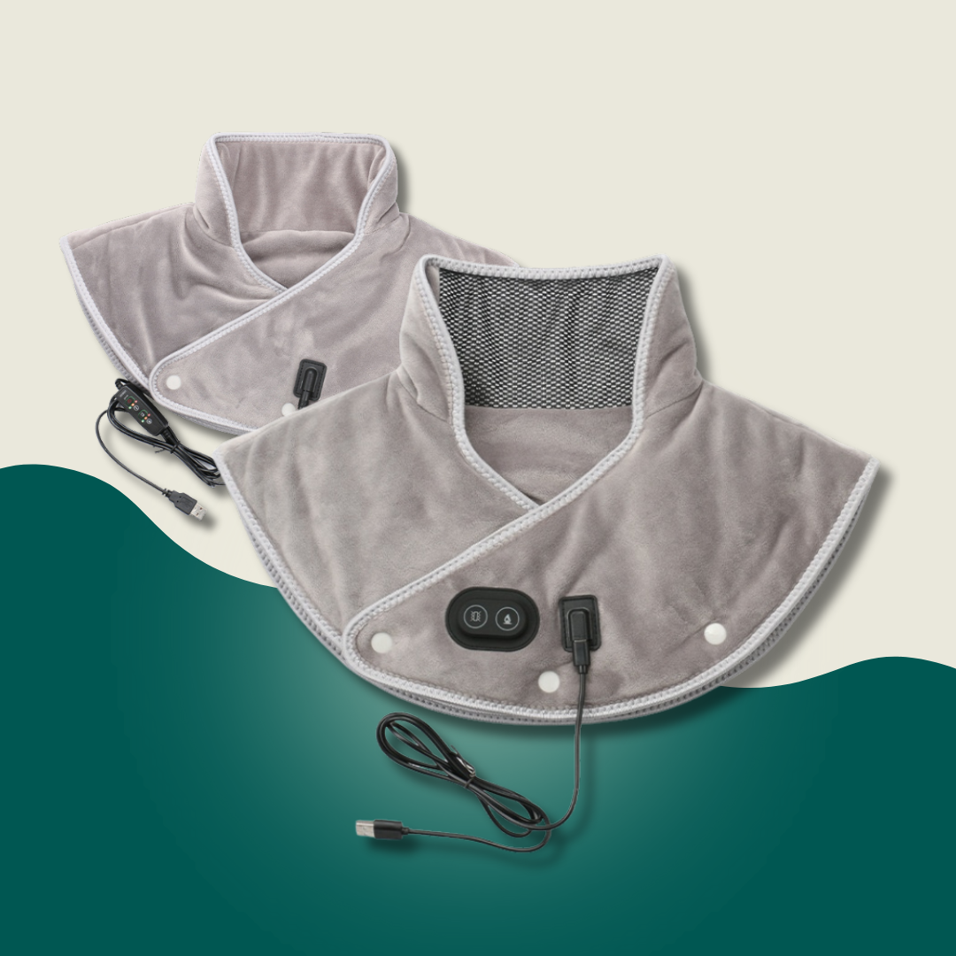 Neck Heating Pad & Massager | Neck and Shoulder Heat for Muscle Relaxation | Adjustable Settings for Stress Relief | Targeted Neck Pain and Relaxation