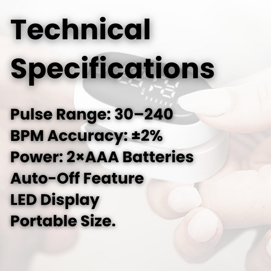 Fingertip Pulse Oximeter | Fast, Accurate Blood Oxygen Monitor with LED Display for Home Health Tracking