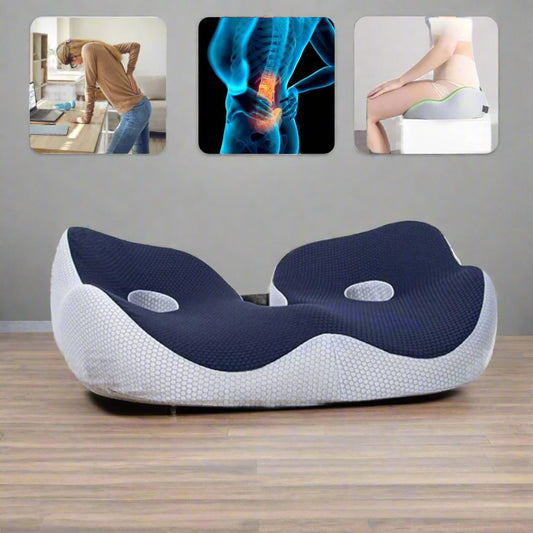 SitSmart Adjustable Memory Foam Seat Cushion | Tailbone Relief & Posture Support for Office, Car, and Dining Chairs