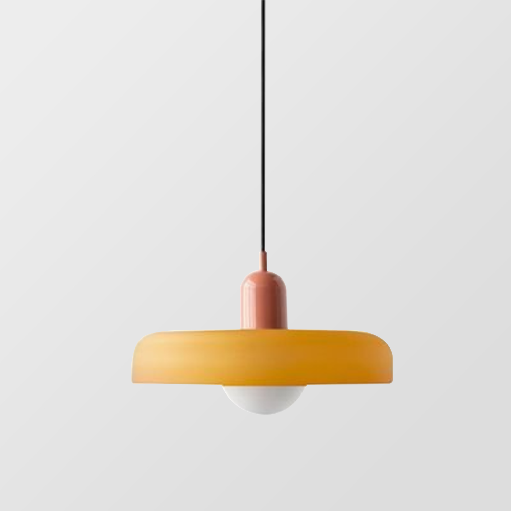 Colored Glass Bauhaus Pendant Light Fixture for Modern Home Decor & Dining Spaces