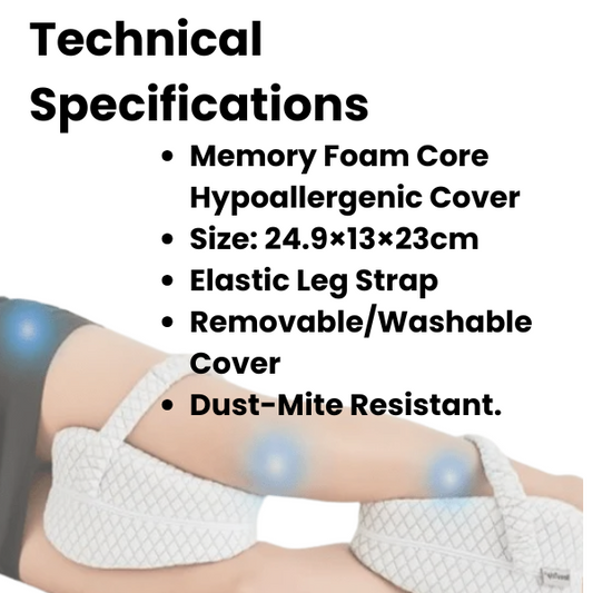 Orthopedic Knee Pillow for Side Sleepers | Memory Foam, Hypoallergenic & Ideal for Sciatica, Back Pain Relief
