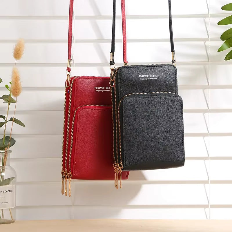 Leather Crossbody Phone Bag | Over-the-Shoulder Phone Bag