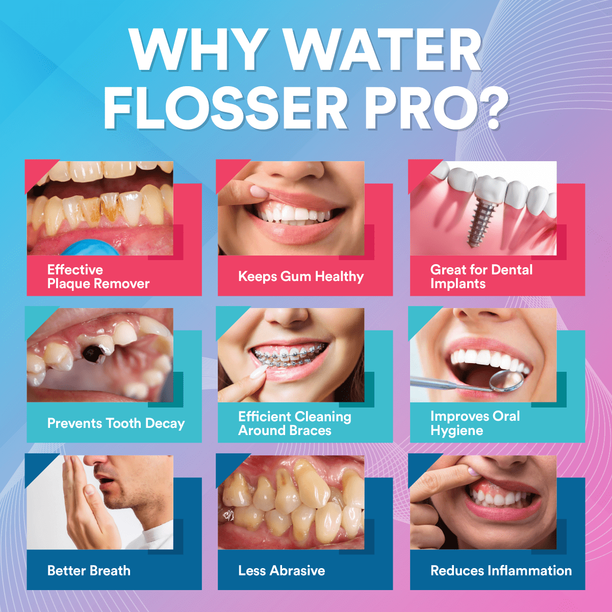 Dental Wireless 5-In-1 Water Flosser Pro | Advanced Water Flossing for Healthier Teeth