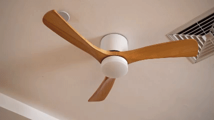 Nordic Wooden Ceiling Fan Light 42/48 Inch with LED for Living Room & Bedroom Lighting