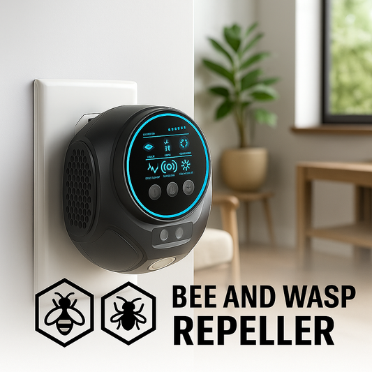 Ultrasonic Bee & Wasp Repellent Device | Chemical-Free. 360° Coverage for Home & Outdoor Pest Control